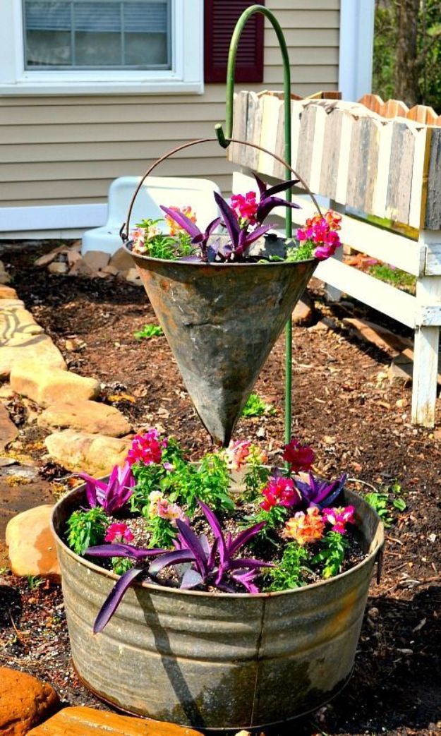 Container Gardening Ideas - Vintage Container Gardening - Easy Garden Projects for Containers and Growing Plants in Small Spaces - DIY Potting Tips and Planter Boxes for Vegetables, Herbs and Flowers - Simple Ideas for Beginners -Shade, Full Sun, Pation and Yard Landscape Idea tutorials 