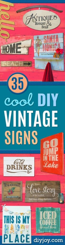 35 Cool DIY Vintage Signs That Will Add Instant Charm to Your Walls