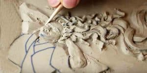 Watch How She Creates This Amazing Piece Of Art Out of Clay And Tracing Paper!
