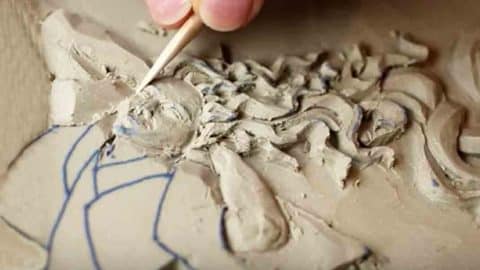 Watch How She Creates This Amazing Piece Of Art Out of Clay And Tracing Paper! | DIY Joy Projects and Crafts Ideas