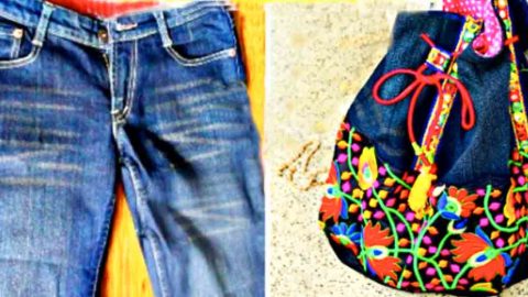 She Transforms Her Old Jeans Into This Remarkable Bag. Learn How! | DIY Joy Projects and Crafts Ideas