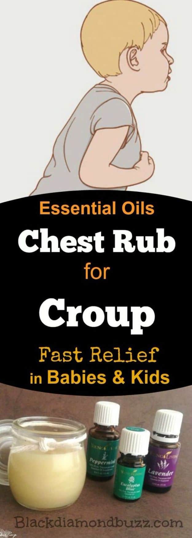 DIY Essential Oil Recipes and Ideas - Essential Oils for Croup Cough in Babies and Kids - Cool Recipes, Crafts and Home Decor to Make With Essential Oil - Diffuser Projects, Roll On Prodicts for Skin - Recipe Tutorials for Cleaning, Colds, For Sleep, For Hair, For Paint, For Weight Loss #crafts #diy #essentialoils