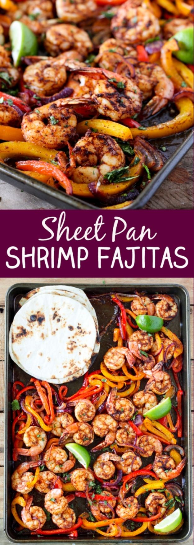 Best Lowfat Recipes - One Sheet Pan Shrimp Fajitas - Easy Low fat and Healthy Recipe Ideas For Eating Well and Dieting, Weight Loss - Quick Breakfasts, Lunch, Dinner, Snack and Desserts - Foods with Chicken, Vegetables, Salad, Low Carb, Beef, Egg, Gluten Free #lowfatrecipes 