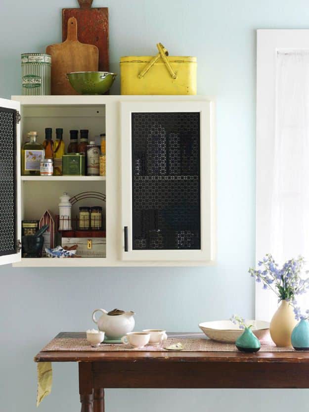 DIY Kitchen Cabinet Ideas - Sheet Metal Shimmer - Makeover and Before and After - How To Build, Plan and Renovate Your Kitchen Cabinets - Painted, Cheap Refact, Free Plans, Rustic Decor, Farmhouse and Vintage Looks, Modern Design and Inexpensive Budget Friendly Projects 