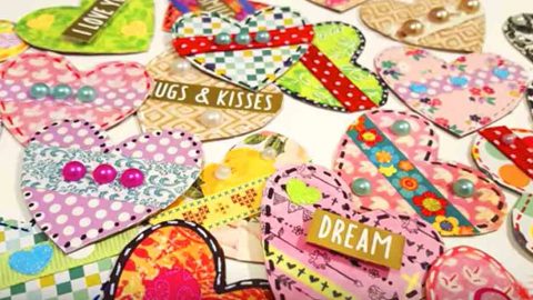 Watch How Easily She Makes Lovely Heart Embellishments Using Scraps And Stash! | DIY Joy Projects and Crafts Ideas