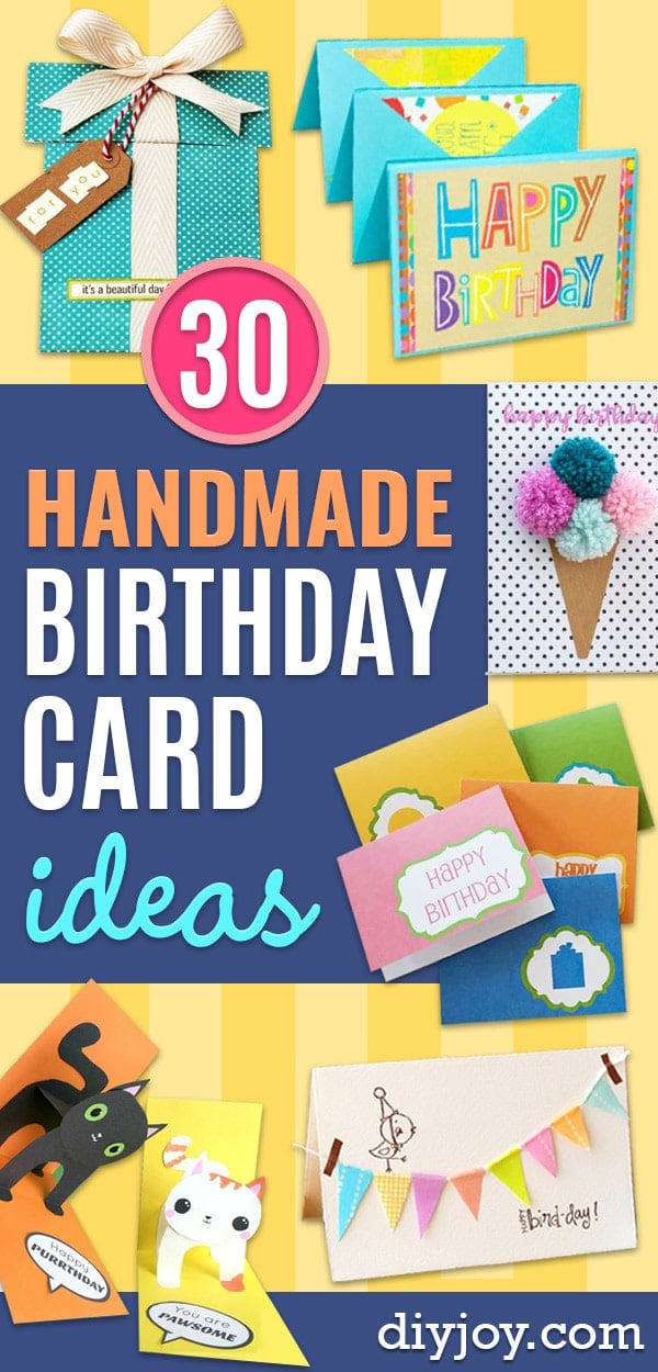 DIY Birthday Cards - Easy and Cheap Handmade Birthday Cards To Make At Home - Cute Card Projects With Step by Step Tutorials are Perfect for Birthdays for Mom, Dad, Kids and Adults - Pop Up and Folded Cards, Creative Gift Card Holders and Fun Ideas With Cake 