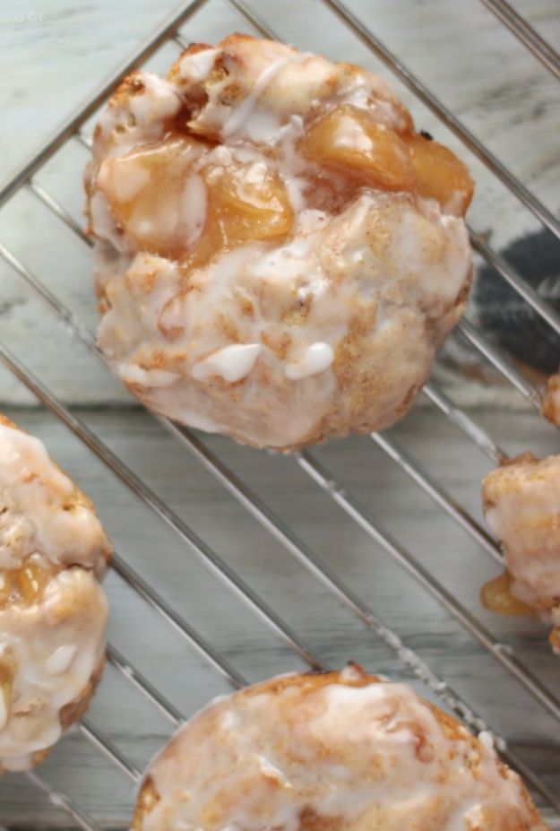 Gluten Free Desserts - Baked Apple Fritters Gluten Free - Easy Recipes and Healthy Recipe Ideas for Cookies, Cake, Pie, Cupcakes, Cheesecake and Ice Cream - Best No Sugar Glutenfree Chocolate, No Bake Dessert, Fruit, Peach, Apple and Banana Dishes - Flourless Christmas, Thanksgiving and Holiday Dishes #glutenfree #desserts #recipes