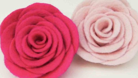 She Made These Fabulous Felt Roses To Wear On Jackets And Hats. Learn How! | DIY Joy Projects and Crafts Ideas