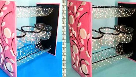 Watch How She Makes This Clever Multi-Purpose Rack By Recycling Plastic Bottles! | DIY Joy Projects and Crafts Ideas