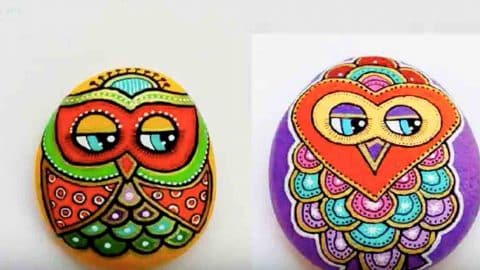 How to Paint Owl Rocks | DIY Joy Projects and Crafts Ideas