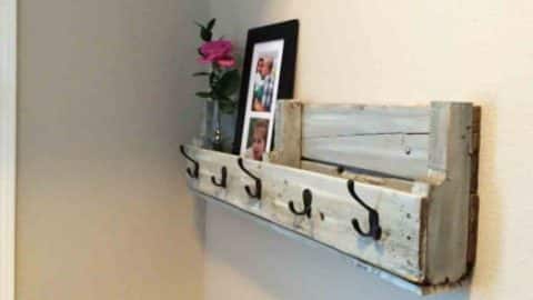 Rustic DIY Pallet Shelf and Coat Hanger | DIY Joy Projects and Crafts Ideas