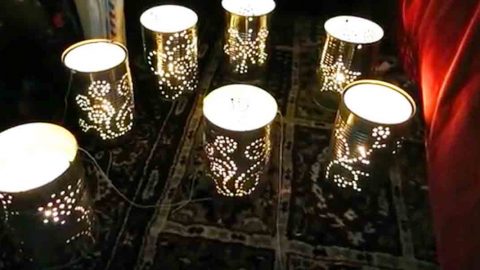 Watch How She Recycles Tin Cans By Hammering Designs On Them For Lovely Lanterns! | DIY Joy Projects and Crafts Ideas