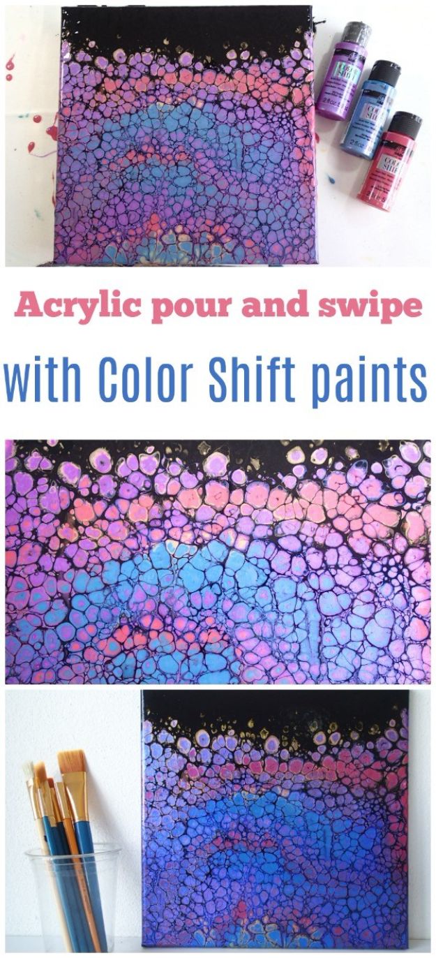 Easy Canvas Painting Ideas for DIY Christmas Gifts - Acrylic Pour And Swipe With Color Shift Paint - Quick and Cheap Wall Art to Make for DIY Gift Ideas - DIY Acrylic Painting Ideas on Canvas - Make Flowers, Ocean, Sky, Abstract People, Landscapes, Buildings, Animals, Portraits, Sunset With Acrylics - Step by Step Art Lessons for Beginners - Easy Video Tutorials and How To for Acrylic Paintings 