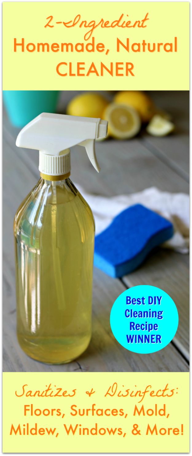 Homemade Cleaning Products - Best Homemade Natural Cleaner - DIY Cleaners With Recipe and Tutorial - Make DIY Natural and ll Purpose Cleaner Recipes for Home With Vinegar, Essential Oils