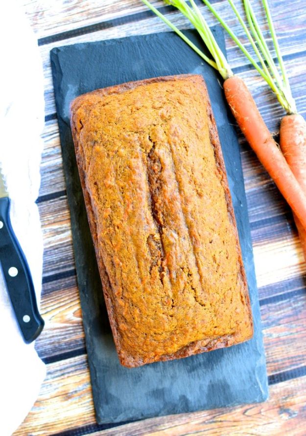 Breakfast Bread Recipes - Homemade Carrot-Pumpkin Bread with Cider Glaze