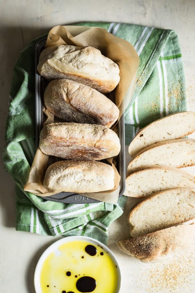 Ciabatta Bread Rolls - Homemade Bread Recipes - How to Make Bread at Home