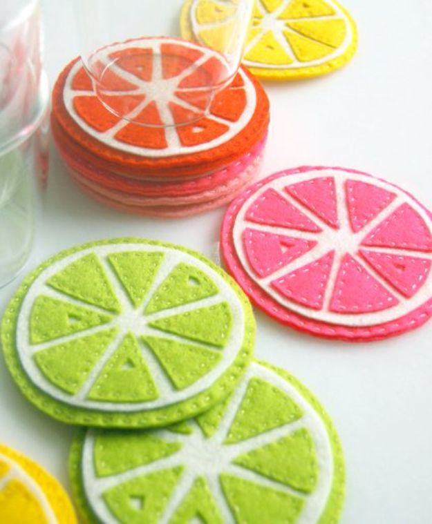 Cool Things To Sew For Summer - Citrus Coasters - Easy Dresses, Cute Skirts, Maxi Dress, Shorts, Pants and Tops 