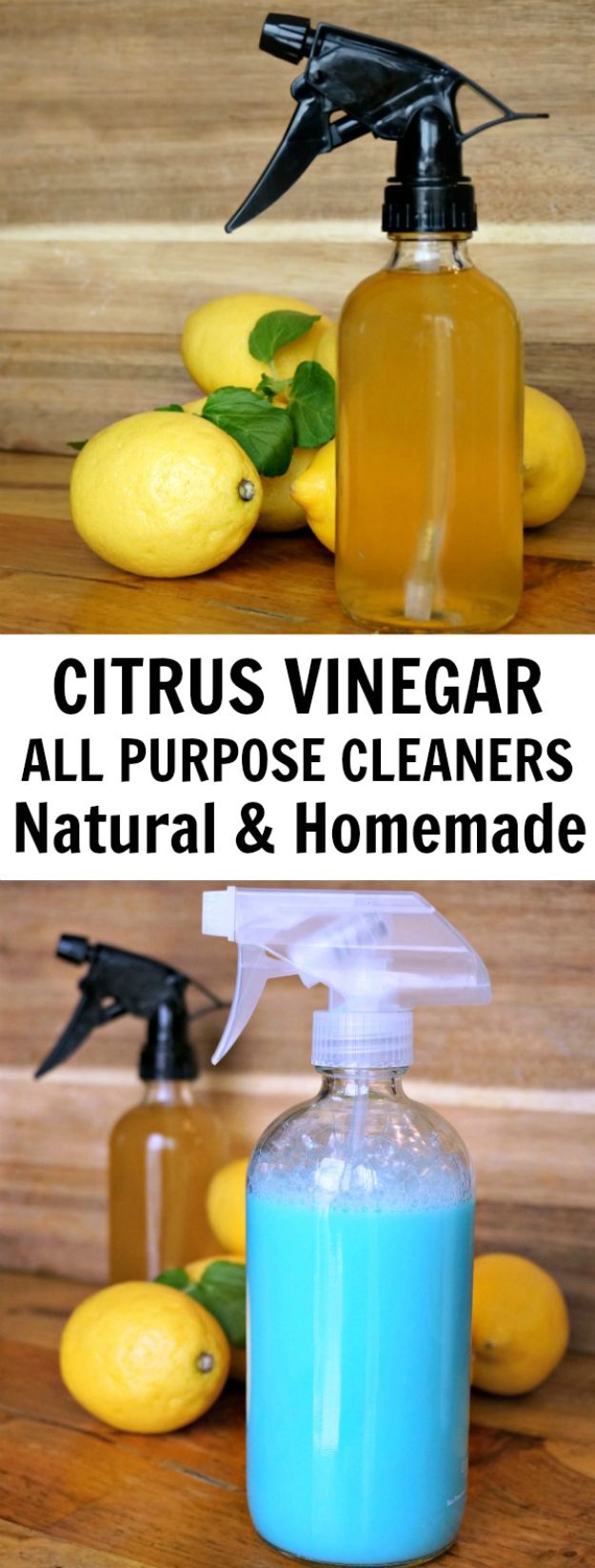 Homemade Cleaning Products - Citrus Vinegar All Purpose Cleaners - DIY Cleaners With Recipe and Tutorial - Make DIY Natural and ll Purpose Cleaner Recipes for Home With Vinegar, Essential Oils