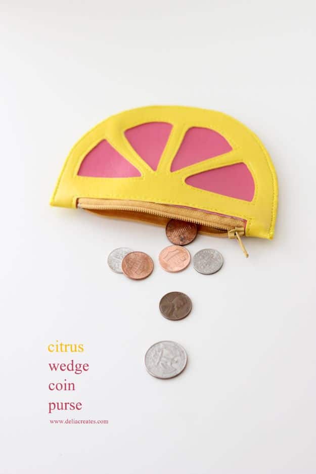 Cool Things To Sew For Summer - Citrus Wedge Coin Purse - Easy Dresses, Cute Skirts, Maxi Dress, Shorts, Pants and Tops 