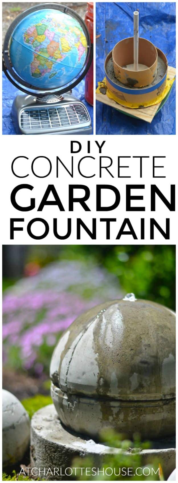 DIY Fountains - DIY Concrete Garden Fountain - Easy Ways to Make A Fountain in the Backyard - Do It Yourself Projects for the Garden - DIY Home Improvement on a Budget - Step by Step DIY Tutorials With Instructions http://diyjoy.com/diy-fountains