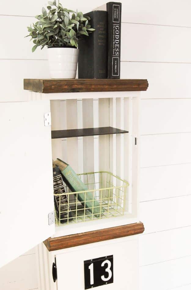 DIY Crate Lockers - Ideas to Make With Wooden Crates - DIY Wine Crate Ideas - Cheap Shelves for Home Decor