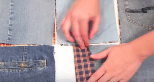 Old Jeans and Rags Make For A No Cost Quilt