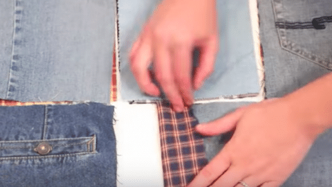 Old Jeans and Rags Make For A No Cost Quilt | DIY Joy Projects and Crafts Ideas