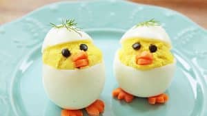 How to Make Deviled Egg Chicks