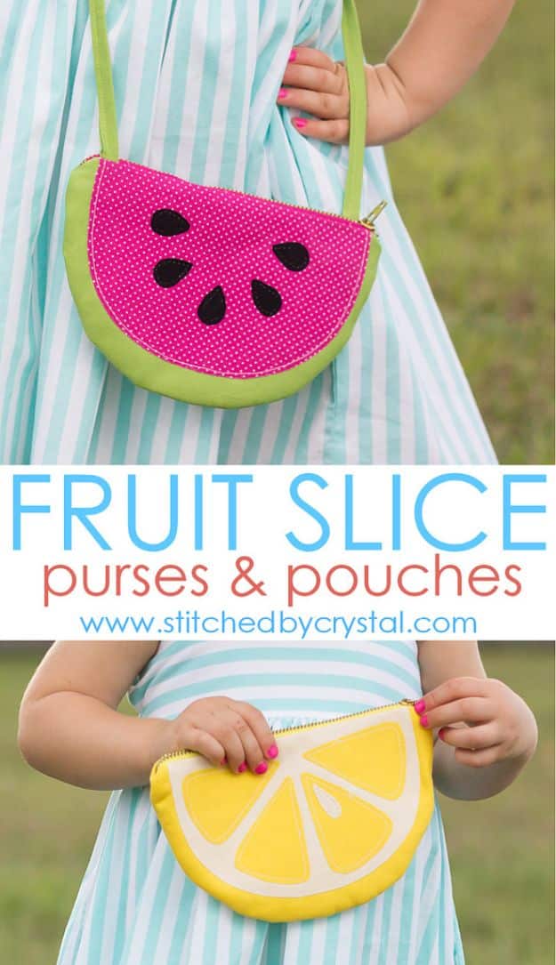 Cool Things To Sew For Summer - Fruit Slice Purses and Pouches - Easy Dresses, Cute Skirts, Maxi Dress, Shorts, Pants and Tops 