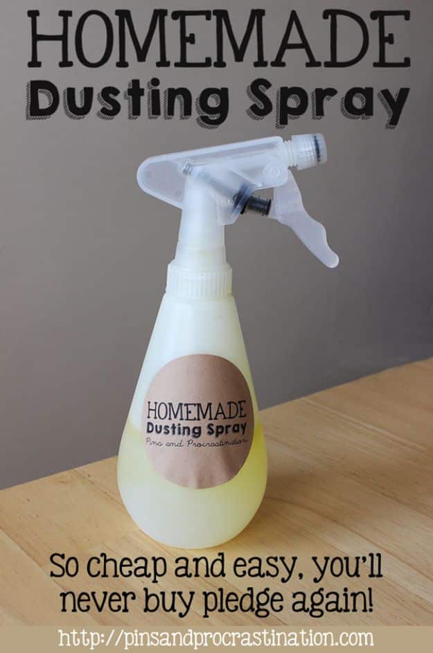 Homemade Cleaning Products - Homemade Dusting Spray - DIY Cleaners With Recipe and Tutorial - Make DIY Natural and ll Purpose Cleaner Recipes for Home With Vinegar, Essential Oils