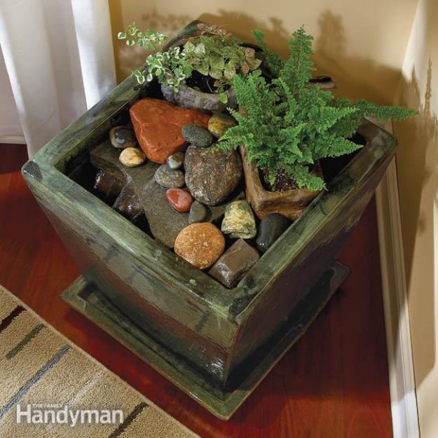 DIY Fountains - Indoor Water Fountain - Easy Ways to Make A Fountain in the Backyard - Do It Yourself Projects for the Garden - DIY Home Improvement on a Budget - Step by Step DIY Tutorials With Instructions http://diyjoy.com/diy-fountains