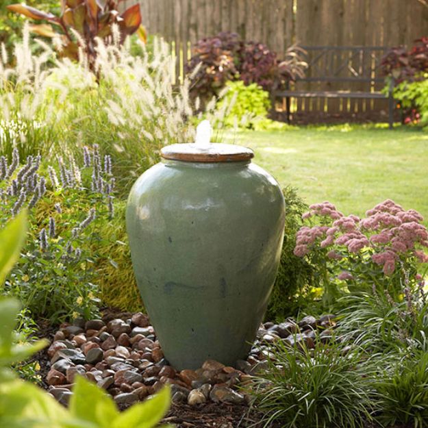 DIY Fountains - Make an Urn Fountain - Easy Ways to Make A Fountain in the Backyard - Do It Yourself Projects for the Garden - DIY Home Improvement on a Budget - Step by Step DIY Tutorials With Instructions http://diyjoy.com/diy-fountains