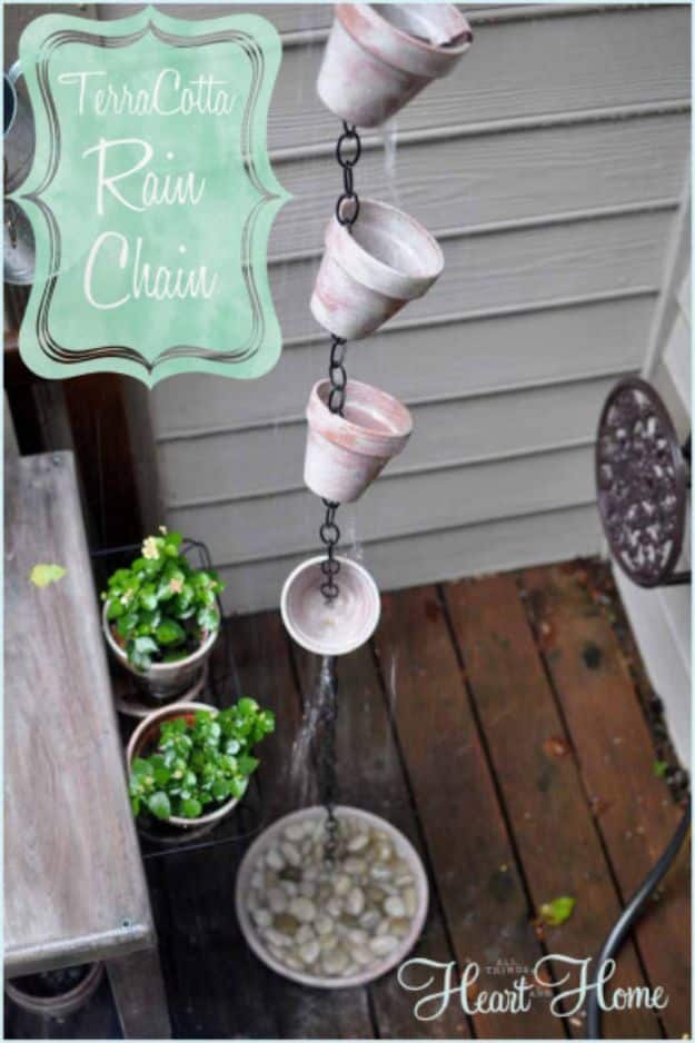 DIY Fountains - Rain Chain DIY - Easy Ways to Make A Fountain in the Backyard - Do It Yourself Projects for the Garden - DIY Home Improvement on a Budget - Step by Step DIY Tutorials With Instructions http://diyjoy.com/diy-fountains