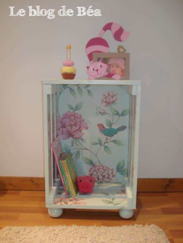 Shabby Chic Crate Side Table