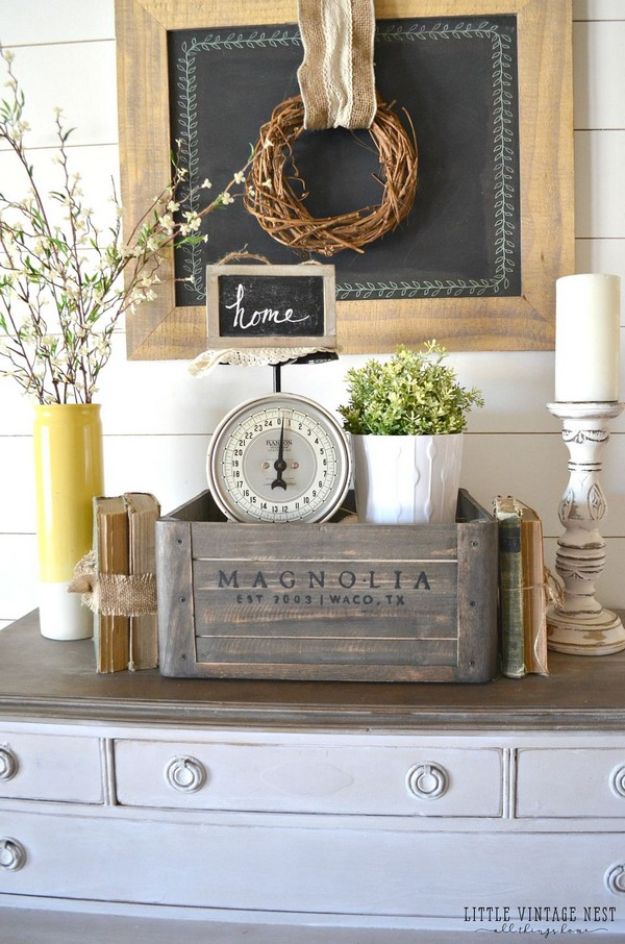 Vintage Style Crate Decor