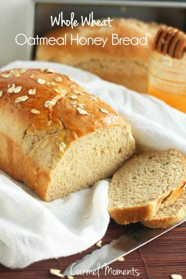 Homemade Bread Recipes - Oatmeal Honey Bread Recipe - Thanksgiving Dinner Ideas