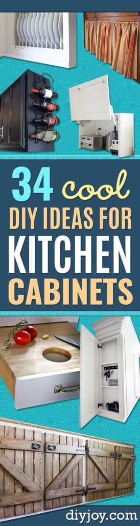 34 DIY Ideas For Kitchen Cabinets