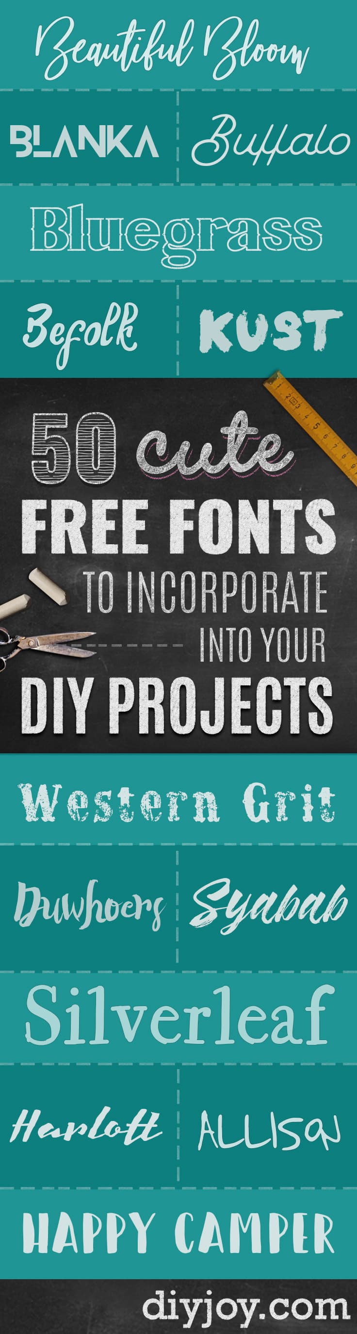 Free Fonts - Best Free Fonts to Download - Downloadable Font Ideas, Handwriting, Script, Farmhouse, Elegant, Rustic, ALL CAPS, DIY Projects and Crafts
