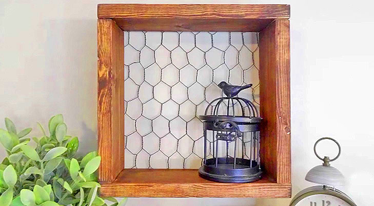 Easy Chicken Wire Shelf Is Storage And A Statement Piece | DIY Joy Projects and Crafts Ideas