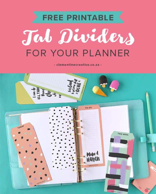 Best Free Printables for Crafts - Free Printable Top Tab Dividers - Quotes, Templates, Paper Projects and Cards, DIY Gifts Cards, Stickers and Wall Art You Can Print At Home - Use These Fun Do It Yourself Template and Craft Ideas 