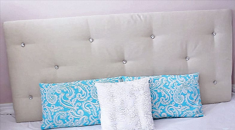 Don’t Buy An Expensive Tufted Headboard— DIY An Easy $30 Version | DIY Joy Projects and Crafts Ideas