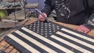 You Can Make This Antiqued Wood American Flag In 5 Easy Steps