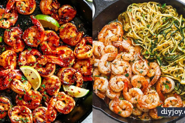Shrimp Recipes - Healthy, Easy Recipe Ideas for Dinner Using Shrimp - Grilled, Creamy Baked Pasta, Fried, Spicy Asian Style, Mexican, Sauteed Garlic