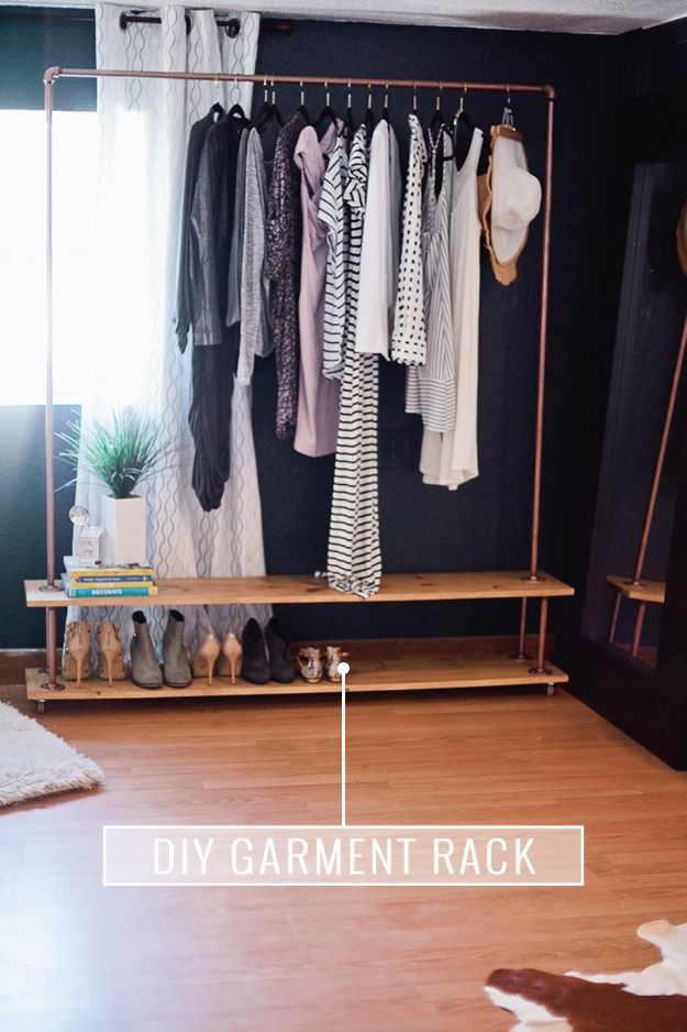 Closet Organization Ideas - DIY Rolling Garment Rack - DIY Closet Organizing Tutorials - Hacks, Tips and Tricks for Closets With Storage, Shoe Racks, Small Space Idea - Projects for Bedroom, Kids, Master, Walk in