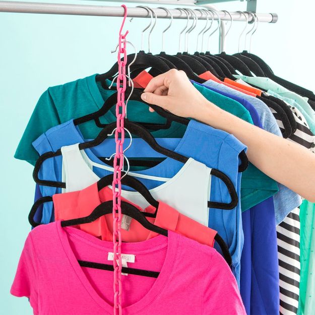 Closet Organization Ideas - Easy-to-Make Hanger Hack - DIY Closet Organizing Tutorials - Hacks, Tips and Tricks for Closets With Storage, Shoe Racks, Small Space Idea - Projects for Bedroom, Kids, Master, Walk in