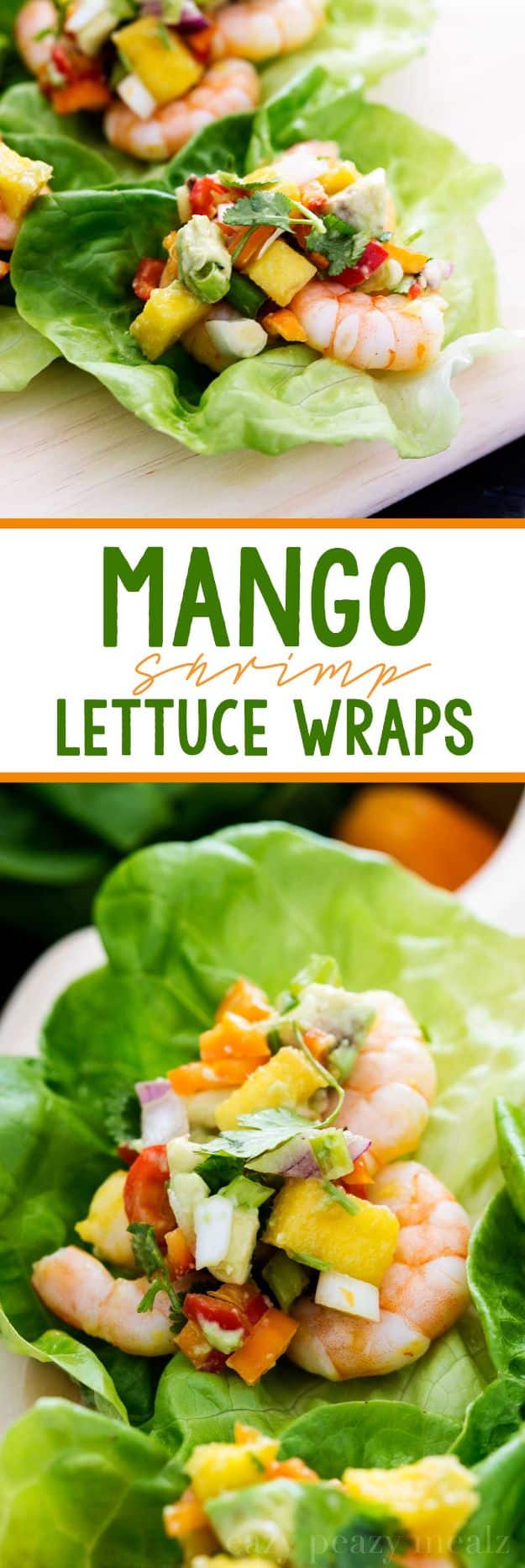 Shrimp Recipes - Mango Shrimp Lettuce Wraps - Healthy, Easy Recipe Ideas for Dinner Using Shrimp - Grilled, Creamy Baked Pasta, Fried, Spicy Asian Style, Mexican, Sauteed Garlic