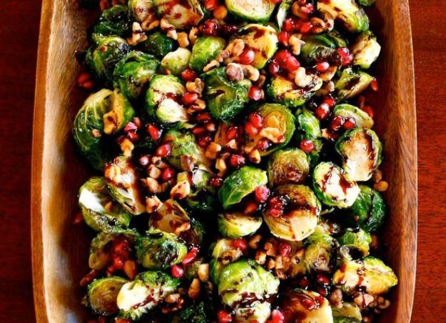 Celebrity Inspired Recipes - Matt O'Neill's Pomegranate Brussels Sprouts - Healthy Dinners, Pies, Sweets and Desserts, Cooking for Families and Holidays - Crock Pot Treats