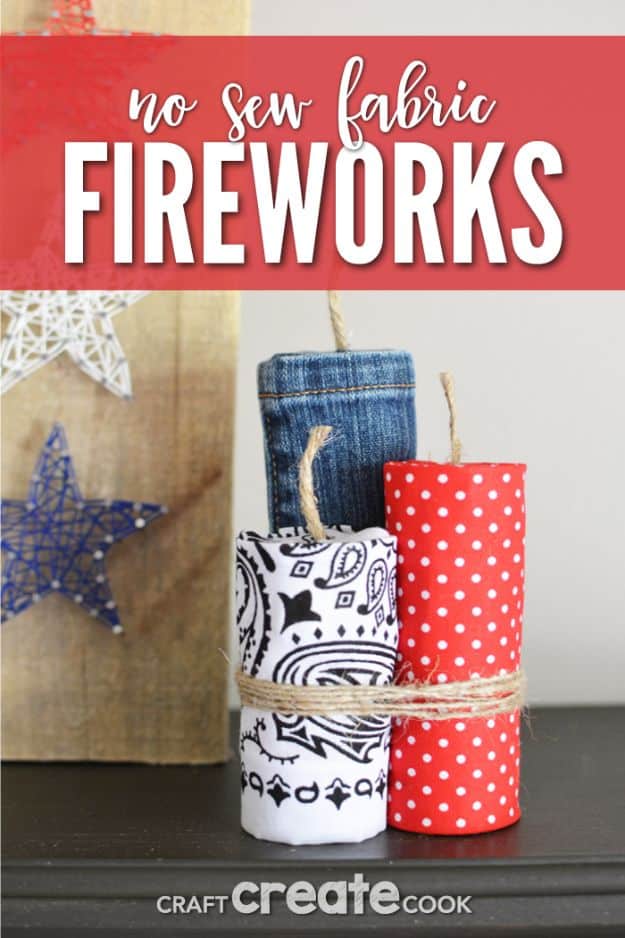 No Sew DIY Home Decor Ideas - No-Sew Fabric Fireworks - Easy No Sew Projects to Make for Bedroom,. Kitchen, Bath - Crafts to Make and Sell, Blankets, No Sewing Project Ideas #nosew #diydecor #diygifts #homedecor