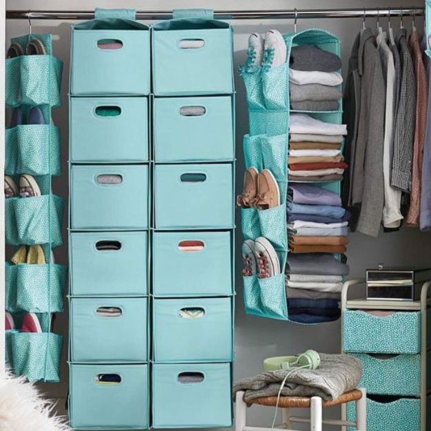 Closet Organization Ideas - Organize In Colors - DIY Closet Organizing Tutorials - Hacks, Tips and Tricks for Closets With Storage, Shoe Racks, Small Space Idea - Projects for Bedroom, Kids, Master, Walk in