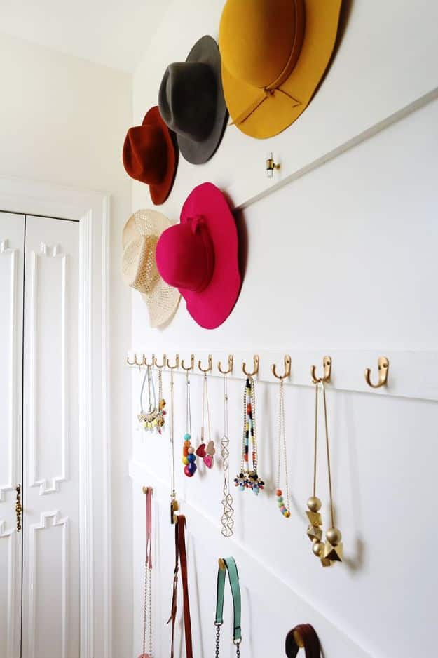 Closet Organization Ideas - Organize With Hooks - DIY Closet Organizing Tutorials - Hacks, Tips and Tricks for Closets With Storage, Shoe Racks, Small Space Idea - Projects for Bedroom, Kids, Master, Walk in